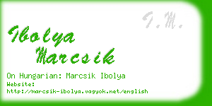 ibolya marcsik business card